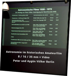 Astronomie im historischen Amateurfilm, Peter + Aygün Völker, Berlin